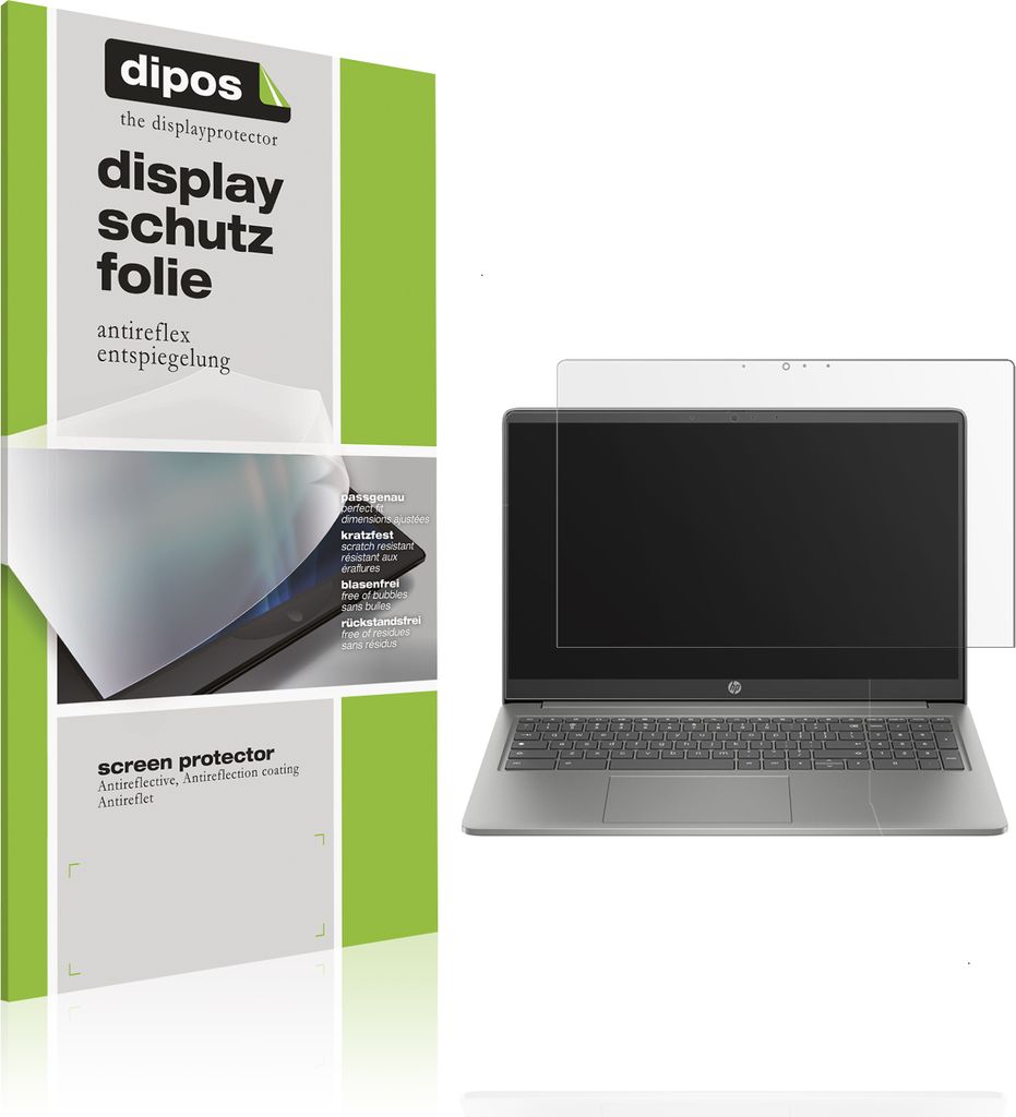 2x Schutzfolie für HP Chromebook Plus 15a-nb matt Displayschutzfolie Folie Display Schutz dipos