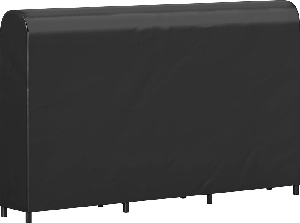 Kaminholzregal Metall 199 x 30 x 121 cm Brennholzregal 0,6m³ mit wasserdichter Abdeckung bis 300kg