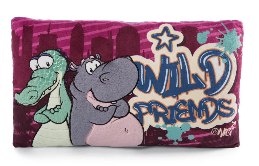 NICI Poduszka krokodyl hipopotam, 43x25 cm, ZIELONA Zdjęcie produktu 