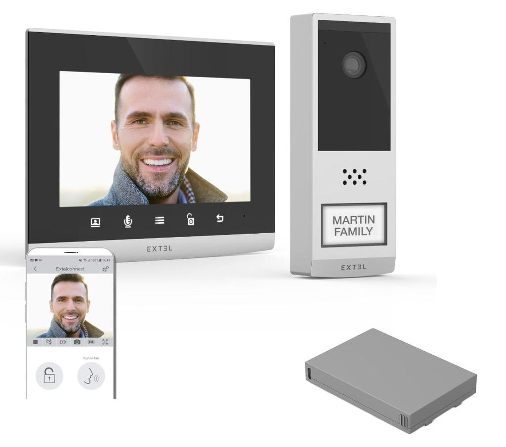 Wave 2 + 1 zusätzlicher Akku – kabellose Gegensprechanlage – Extel