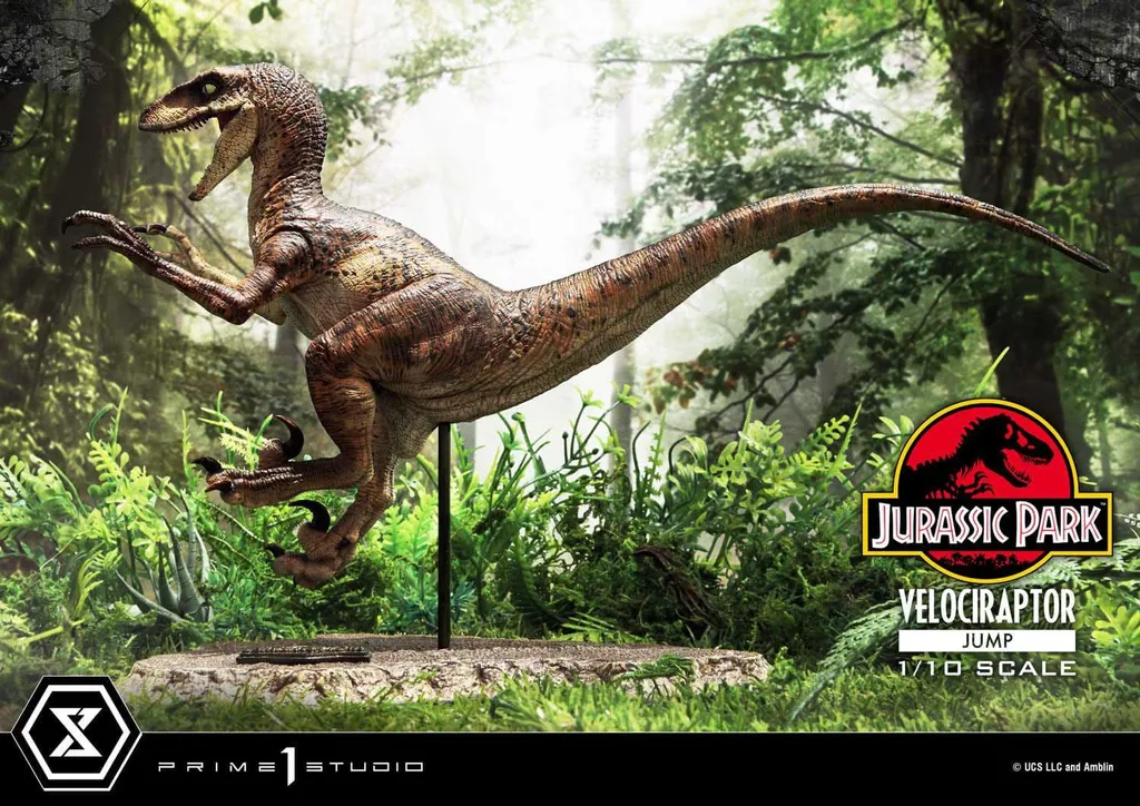 Statue Velociraptor deco geek pour vitrine Jurassic Park 1/10 21cm - 4