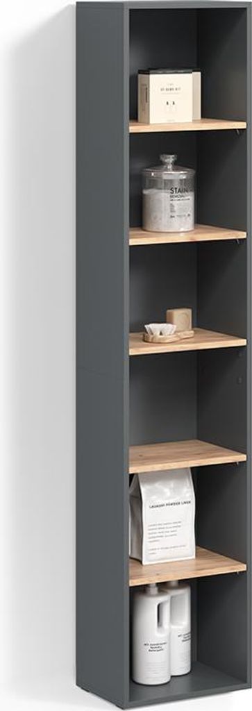 Badschrank Livinity Paolina Anthrazit/Goldkraft Eiche 40.2 Produktbild 