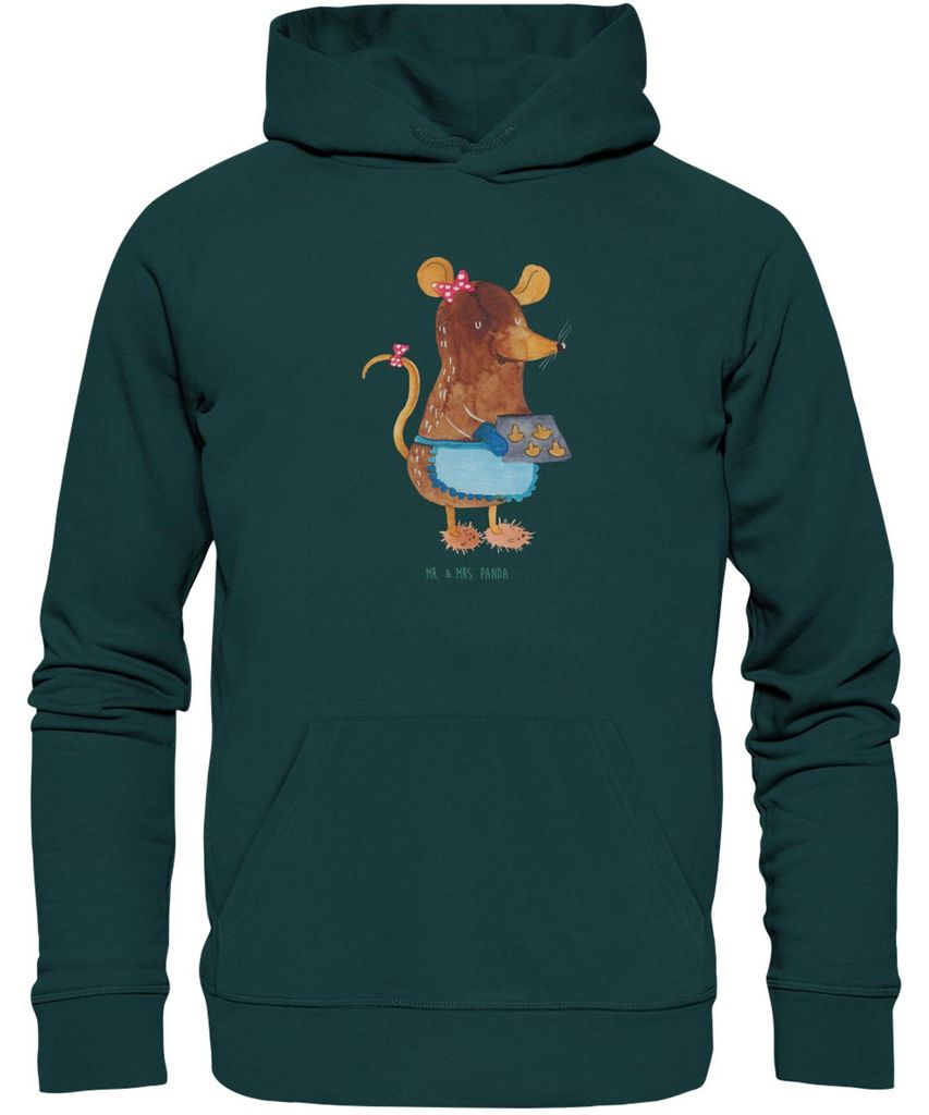 Mr. & Mrs. Panda Bio Hoodie Maus Kekse Größe XL - Lime Green - Geschenk, Pullover, Backen, Plätzchen, Sweatshirt, Kapuzenpullover, Weihnachten, ...