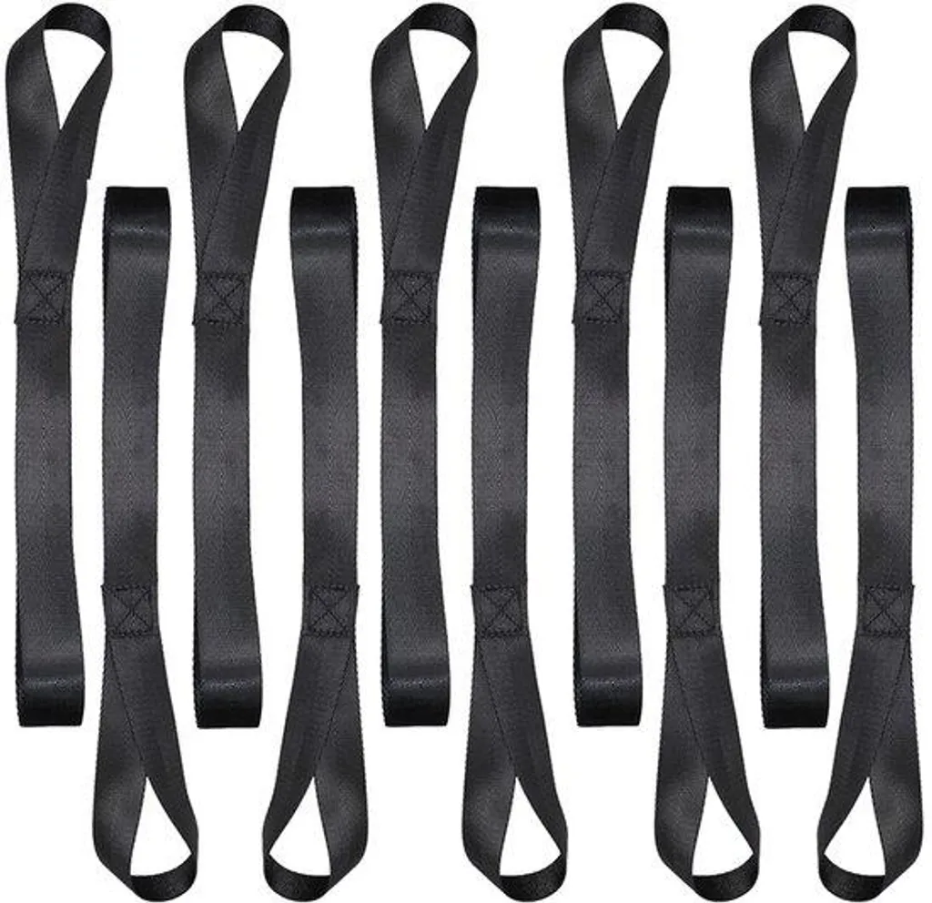 Lot de 10 Attaches de Transport en Nylon Noir de 46 cm pour Vélo et Moto