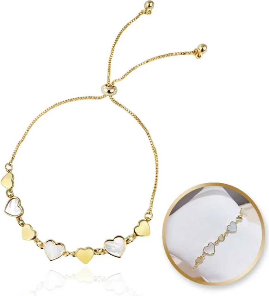 Bracciale Flamenco Mystique Acciaio Oro 14k Perla Cuore BST1532 Prezzo