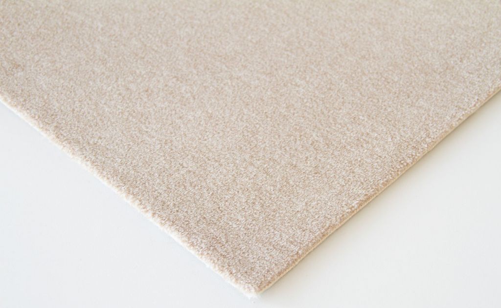 Steffensmeier Velours Teppichboden Venezia Meterware | Auslegware für Kinderzimmer Wohnzimmer Schlafzimmer | Hellbraun, Größe: 200x1000 cm