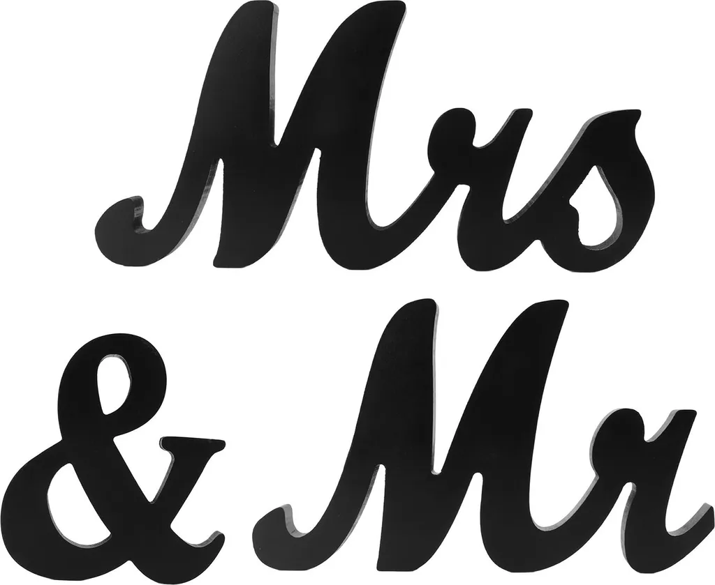 Lettres en bois Mr. et Mrs. décoration de table mariage design unique