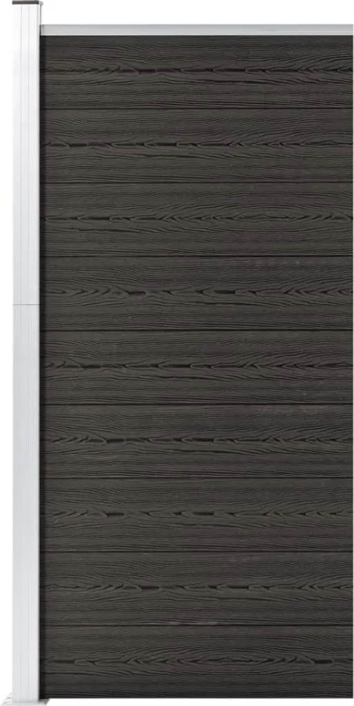 Elément de clôture WPC 95x186 cm Gris Anthracite - Panneau de jardin