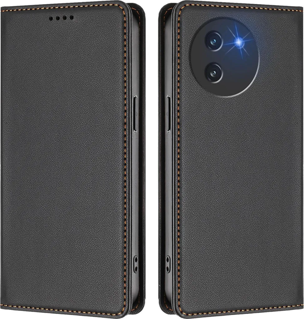 Custodia Doogee Note 59 / Pro: Cover Flip in Pelle con Supporto Nero
