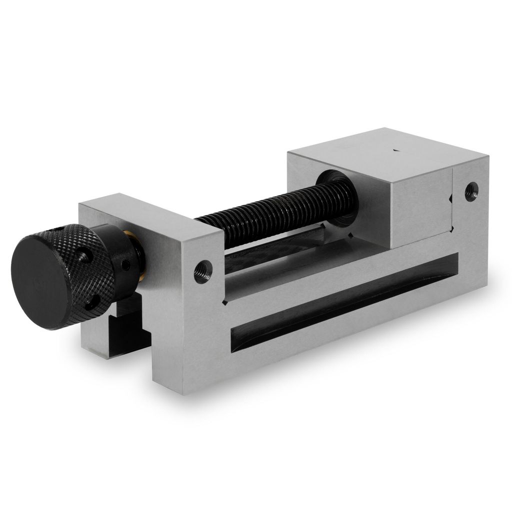 EBERTH Präzisionsschraubstock mit Spindel, Backenbreite 73mm, maximale Spannkraft 100mm, Backenhöhe 35mm, aus robustem Stahl, professionell