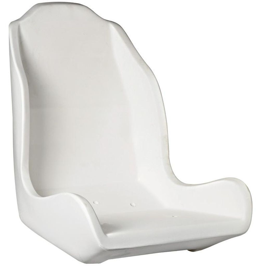Bootssitz, ergonomische Sitzschale, weiß, Schalensitz aus Polyethylen, für offene Boote, wasserfest, salzwasserbeständig