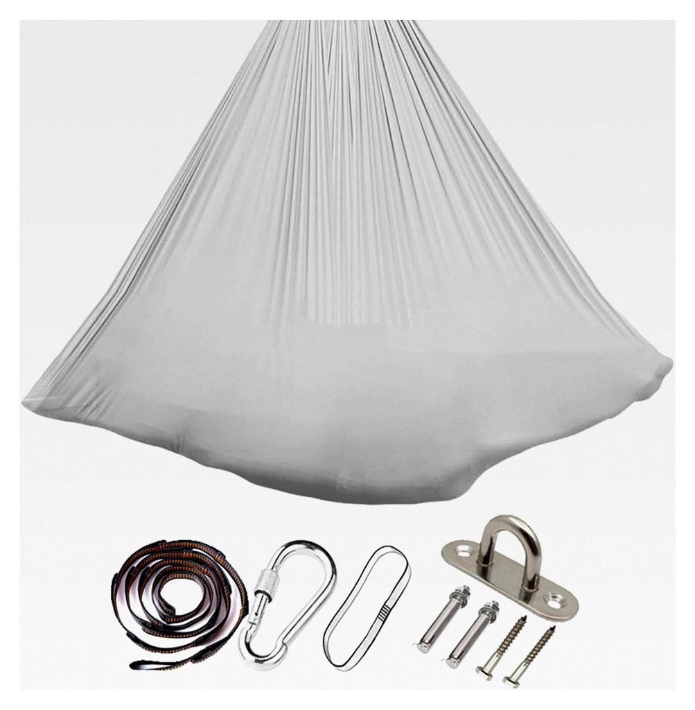 Aerial Yoga Hängematte Set 150x280 cm, Anti-Gravity YogaSwing, 200 kg Tragfähigkeit, Nestschaukel für Indoor-Übungen, Yoga-Hängematte mit Besc...