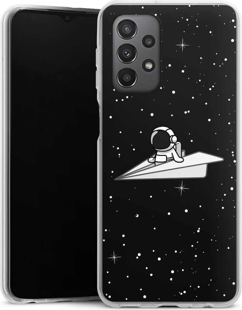 DeinDesign Handyhülle für Samsung Galaxy A23 5G Silikon Hülle Case Smartphone Schutzhülle Astronaut Comic Papier
