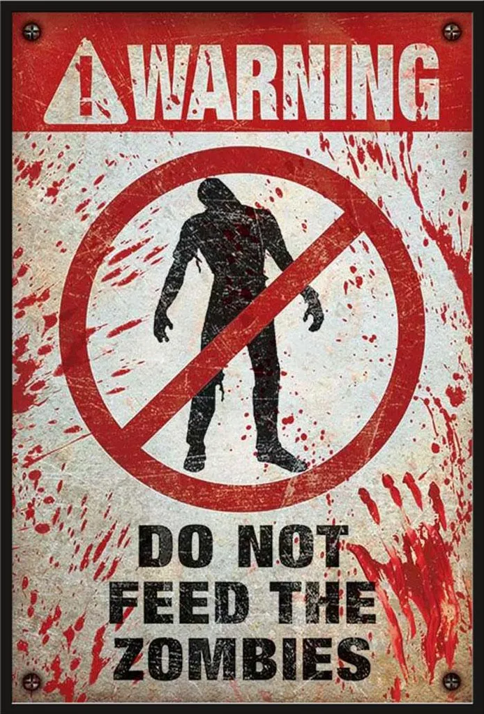 Affiche zombie encadrée cadre Shinsuke protection acrylique anti-casse