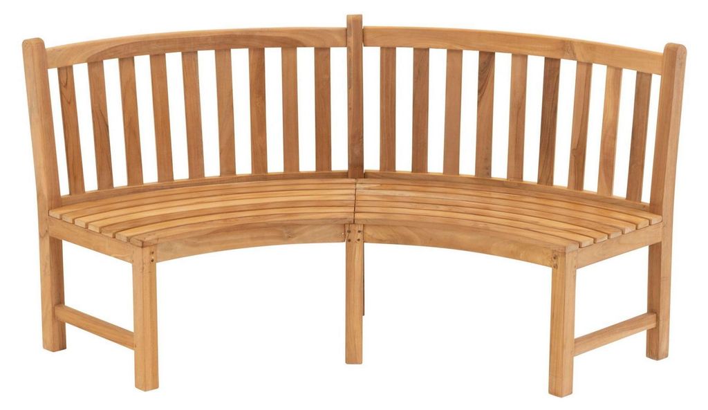Bank Round Teak Natur 200 x 53 x 92 cm Produktbild 