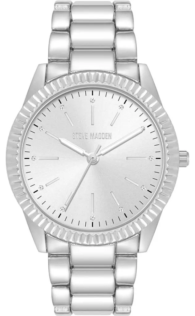 Horloge analogique finition miroir SM-8103SVSV avec cadran ultra lisible