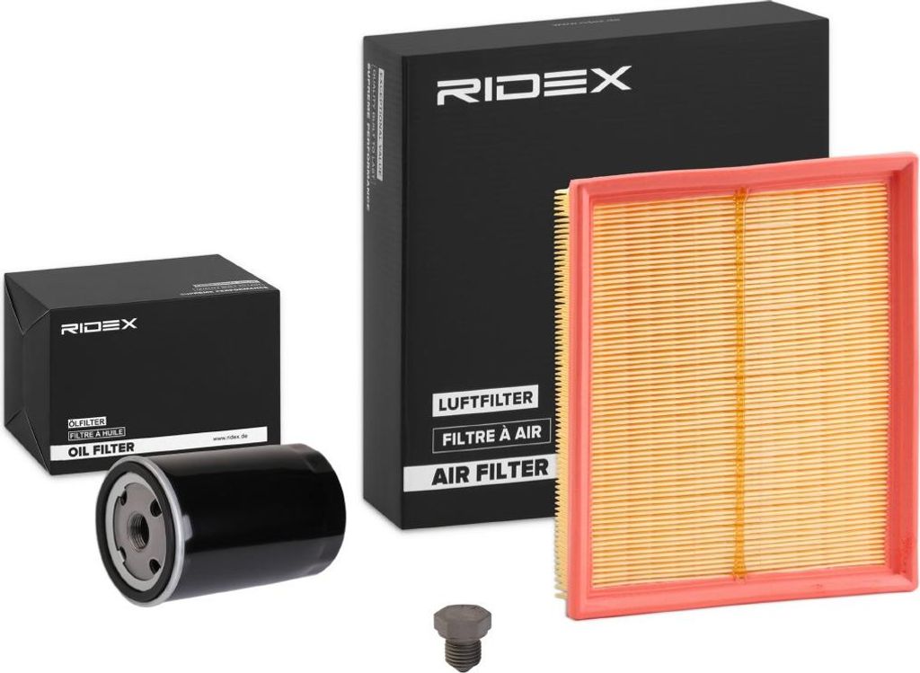 RIDEX Filterset Inspektionspaket Filtersatz für VW Polo Schrägheck (6R1, 6C1) GOLF III (1H1) GOLF II (19E, 1G1) PASSAT Variant (3B5) Golf IV Cabrio