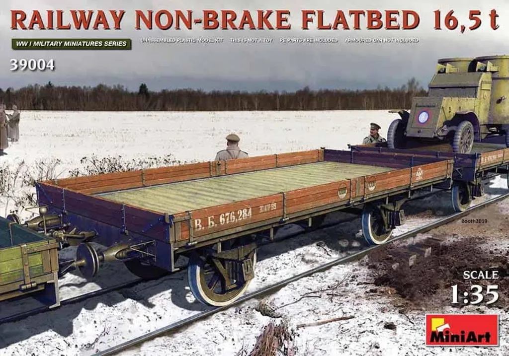 Wagon de Transport Ferroviaire 16,5t 1:35 pour Dioramas de Guerre MiniArt