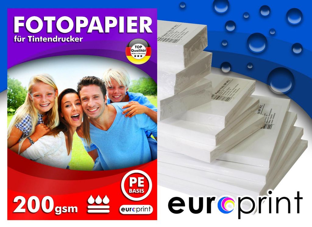 Fotopapier 200gsm 100 Blatt 9x13 Seidenglänzend Mikroporös Produktbild 