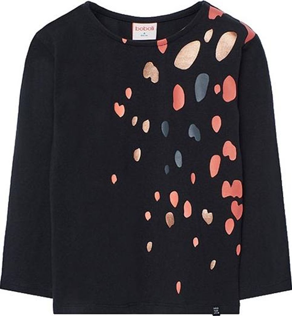 Boboli Stretch Knit Langarm-t-shirt Schwarz 6 Years Mädchen Schwarz 6 Years