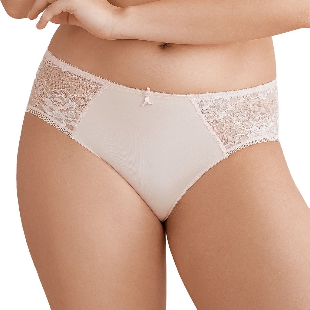 Conturelle Secret Garden Taillen Slip Softe Mikrofaser kombiniert mit Spitze, Flache, anschmiegsame Spitze trägt nicht auf, Mittelhoher Beinaussch...