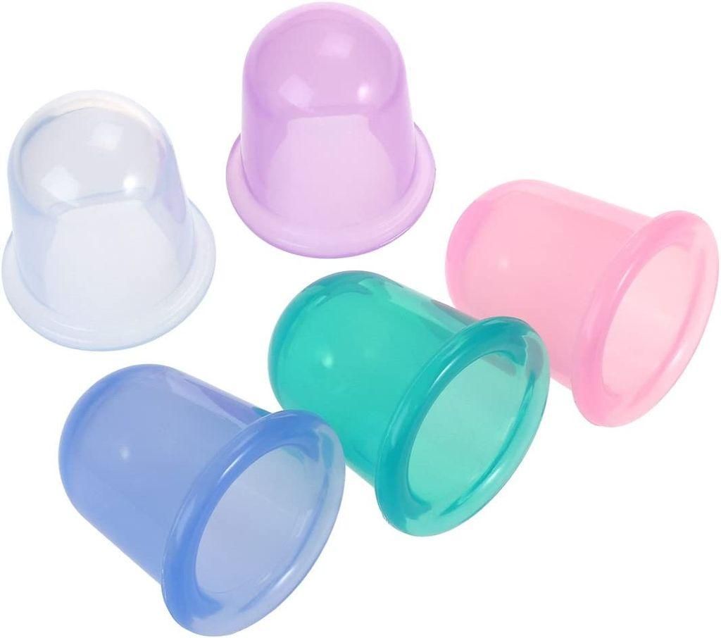 5pcs Silikon Schröpfen Therapie Körper Vakuumsauger Massage Schmerzbehandlung verspannte Muskeln Massage Schröpfen Cup