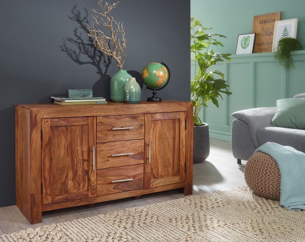 Wohnling Credenza in legno massiccio di Sheesham 118,5 x 40 Immagine del prodotto 