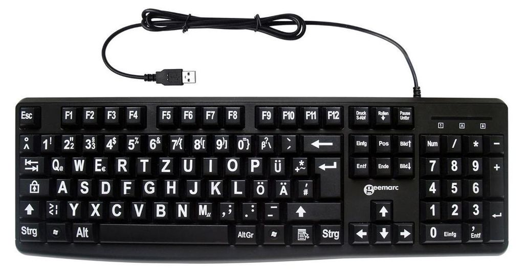 geemarc Geemarc Tastatur mit großen Tasten (sw) + großer Immagine del prodotto 