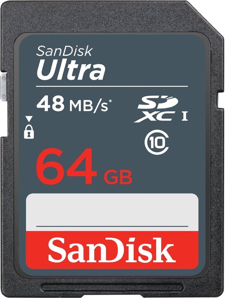 Sandisk SDSDUNB-064G SDXC Ultra Class 10 UHS-I SDXC Speicherkarte, 64 GB, Class 10