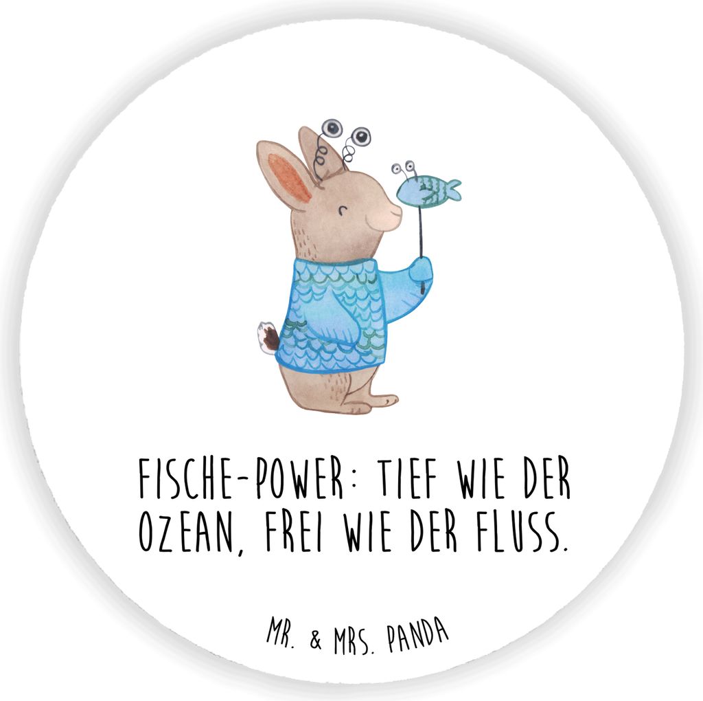 Mr. & Mrs. Panda magnet Fische Astrologie - Weiß - Geschenk, Sternzeichen, Geburtstagsgeschenk, für magnettafel, Fischer, Kühlschrankmagnet, kü...