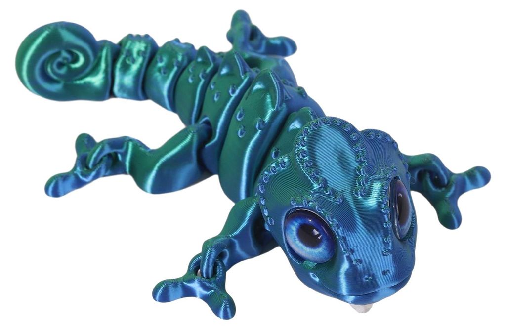 3D-gedrucktes, bewegliches Chamäleon-Modell mit Gelenken – flexibles Chamäleon-Spielzeug zum Stressabbau, ideal als Dekoration für Zuhause ode...