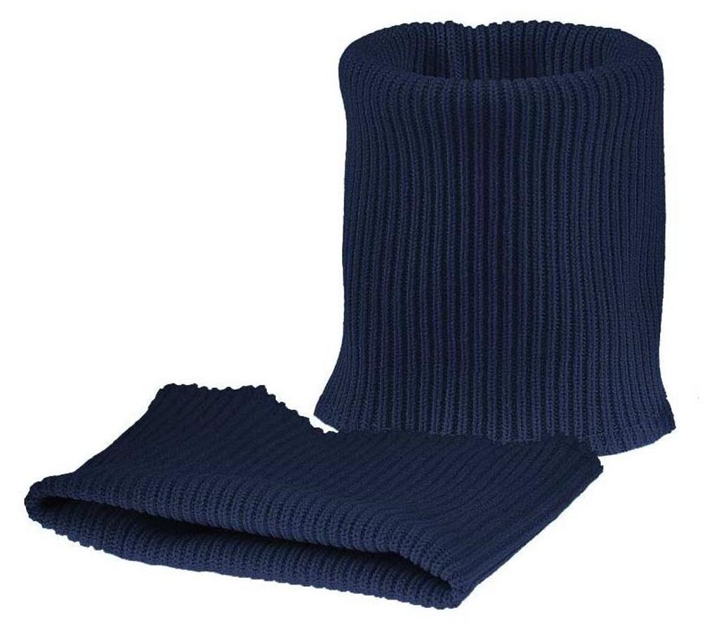 1 Paar Strick-Bündchen Set 2 Ärmelbündchen elastisch, dunkelblau