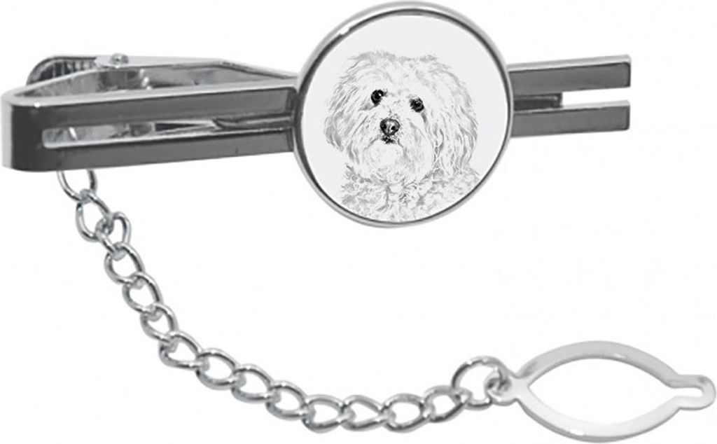 Bologneser, Bichon Bolognese - Krawattenklammer mit Hund, personalisierter Krawattenclip, einzigartiges Geschenk für Männer von der Marke Art-Dog