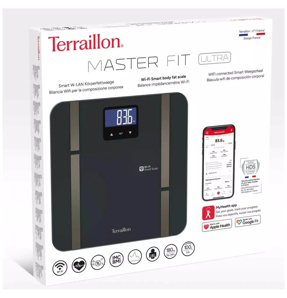 Pèse-personne Impédancemètre Terraillon 180kg Connecté Bluetooth - 3