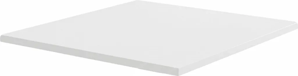 Plateau de table carré 60x60 cm blanc pour café bistro et petit espace