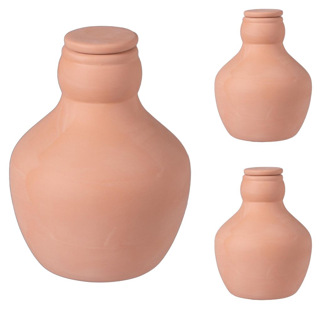 Relaxdays Ollas, sada 3 ks, 500 ml, hliněné, zavlažování u Obrázek produktu 