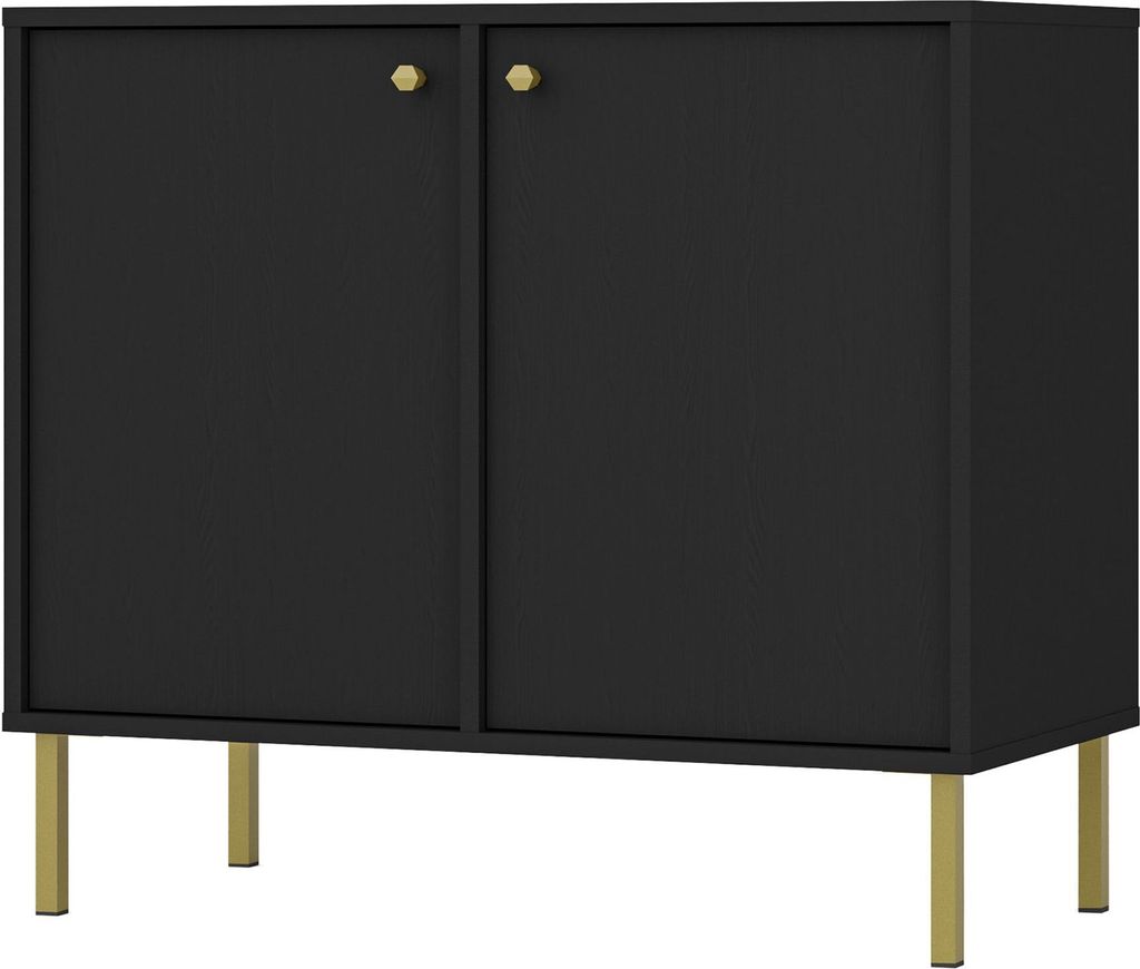 Selsey Oktio - Sideboard 2-türig, schwarz-graphit, 84 cm