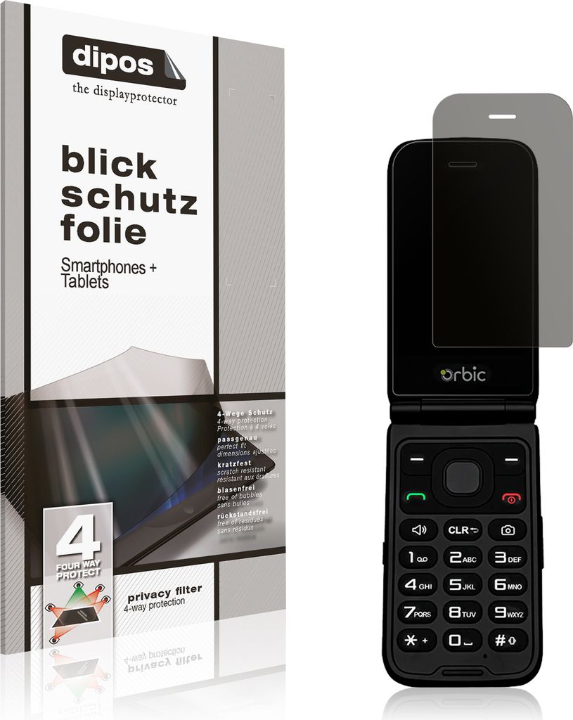 Blickschutzfolie für Orbic Journey Pro Lite matt Schutzfolie Folie Display Schutz dipos