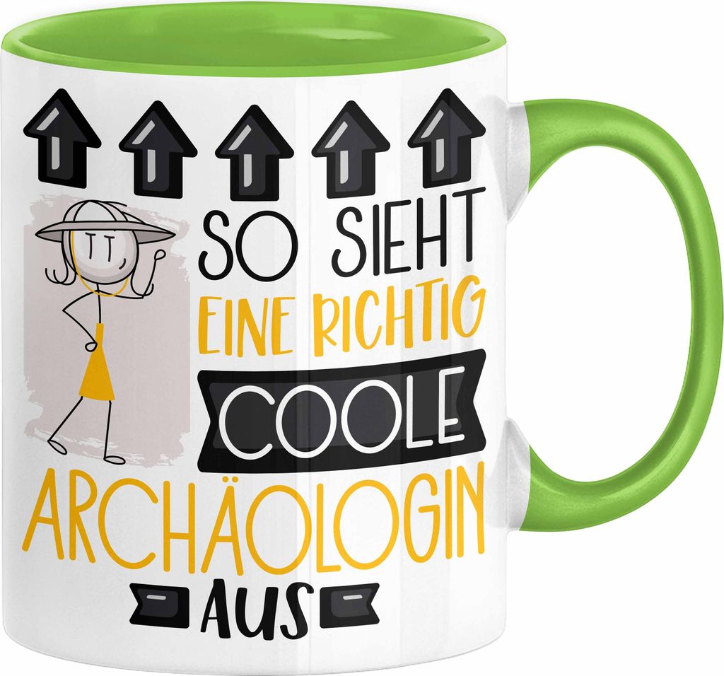 Archäologin Geschenk Tasse Geschenkidee für Archäologin Geburtstag Weihnachten Spruch So Sieht Eine Richtig Coole Archäologin Aus Kaffee-Becher...