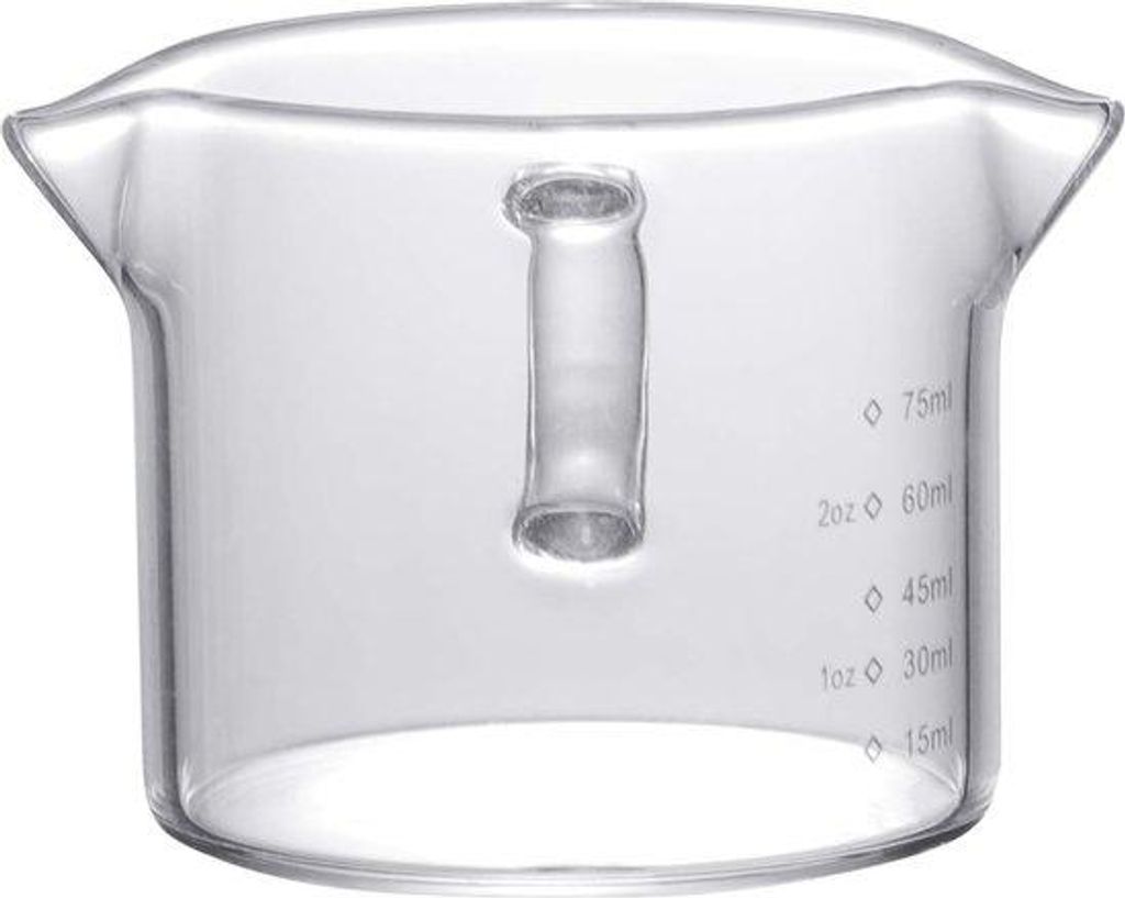 Gläsernes Kaffee-Espresso-Messglas 2 Stück Hitzebeständiges Glas Maßbeker für Barkeeper