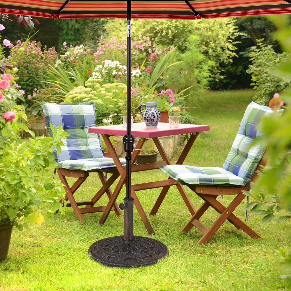 Porte-parasol Relaxdays Robuste avec Vis de Serrage pour Mât Variable - 2