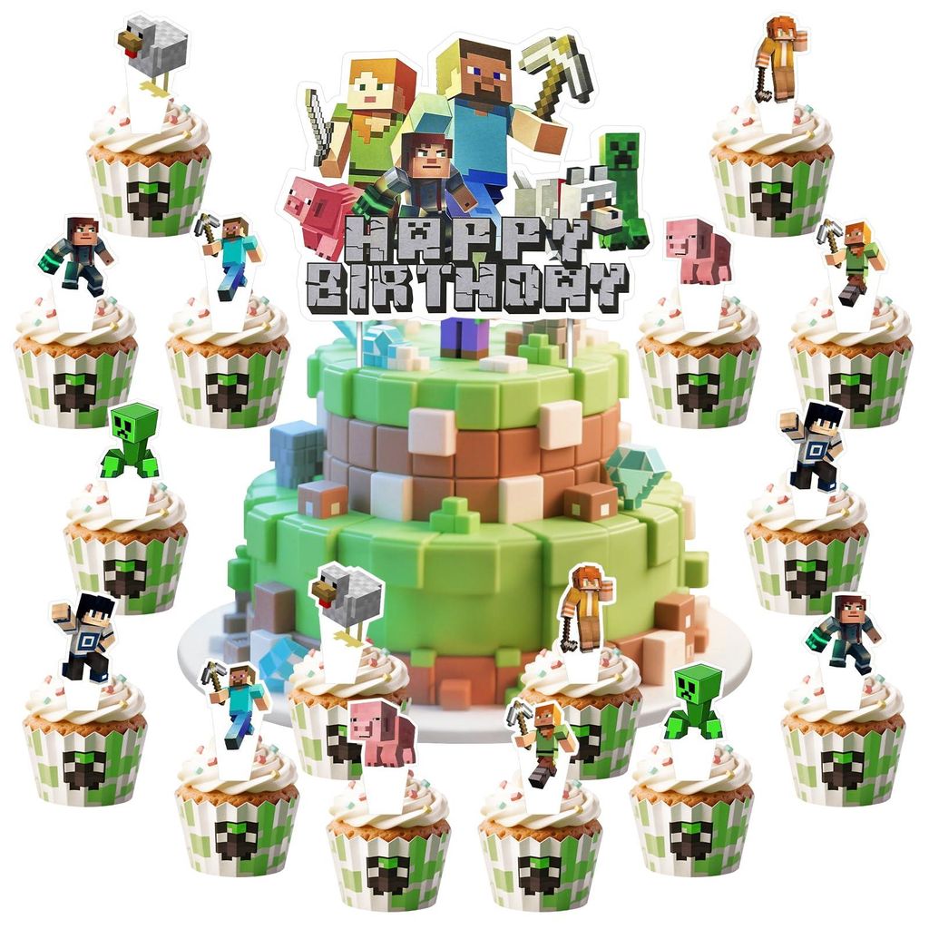 Taartdecoratie en muffin-toppers - Set van 25 stuks voor Productafbeelding 