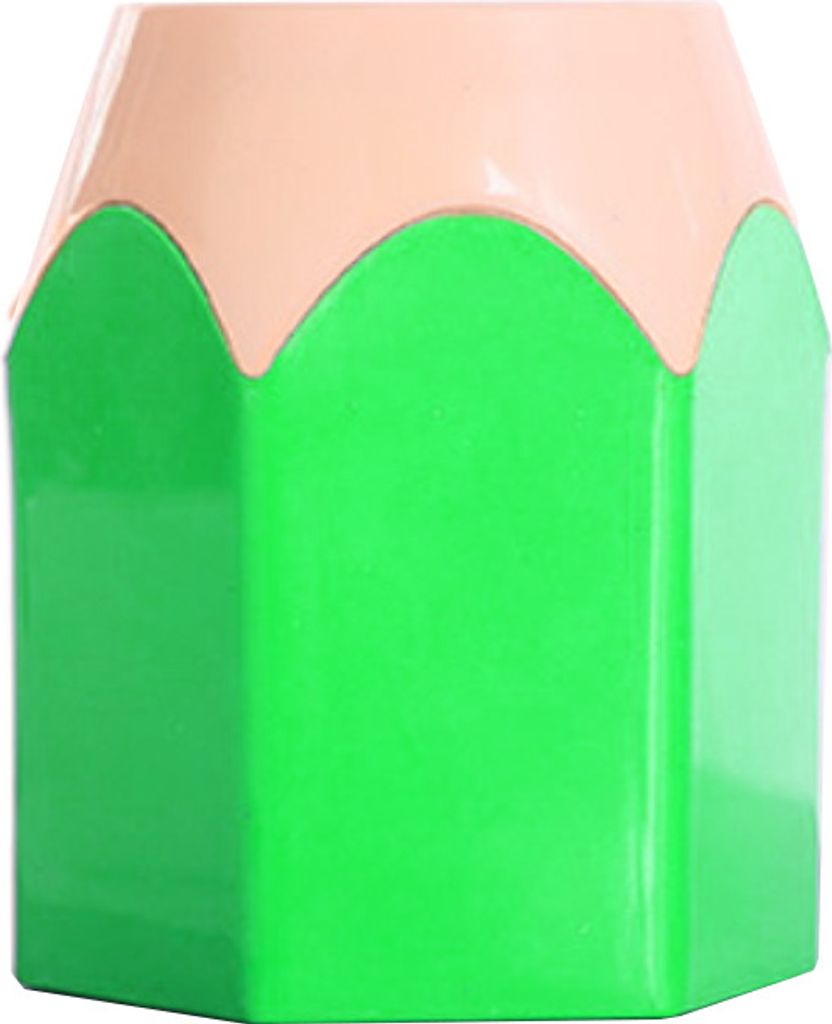 Schöner farbblockierender Desktop-Stifthalter Home Make-up Pinsel-Aufbewahrungsboxbehälter-Grün