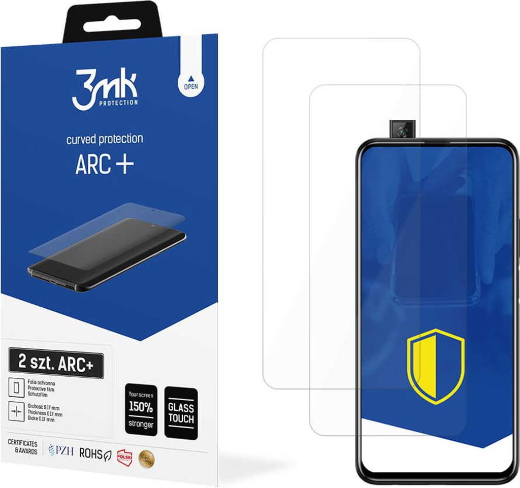 3mk Display Schutzfolie ARC+ für Huawei P Smart Pro 2019 0,17mm Self-Heal (2 Stück)