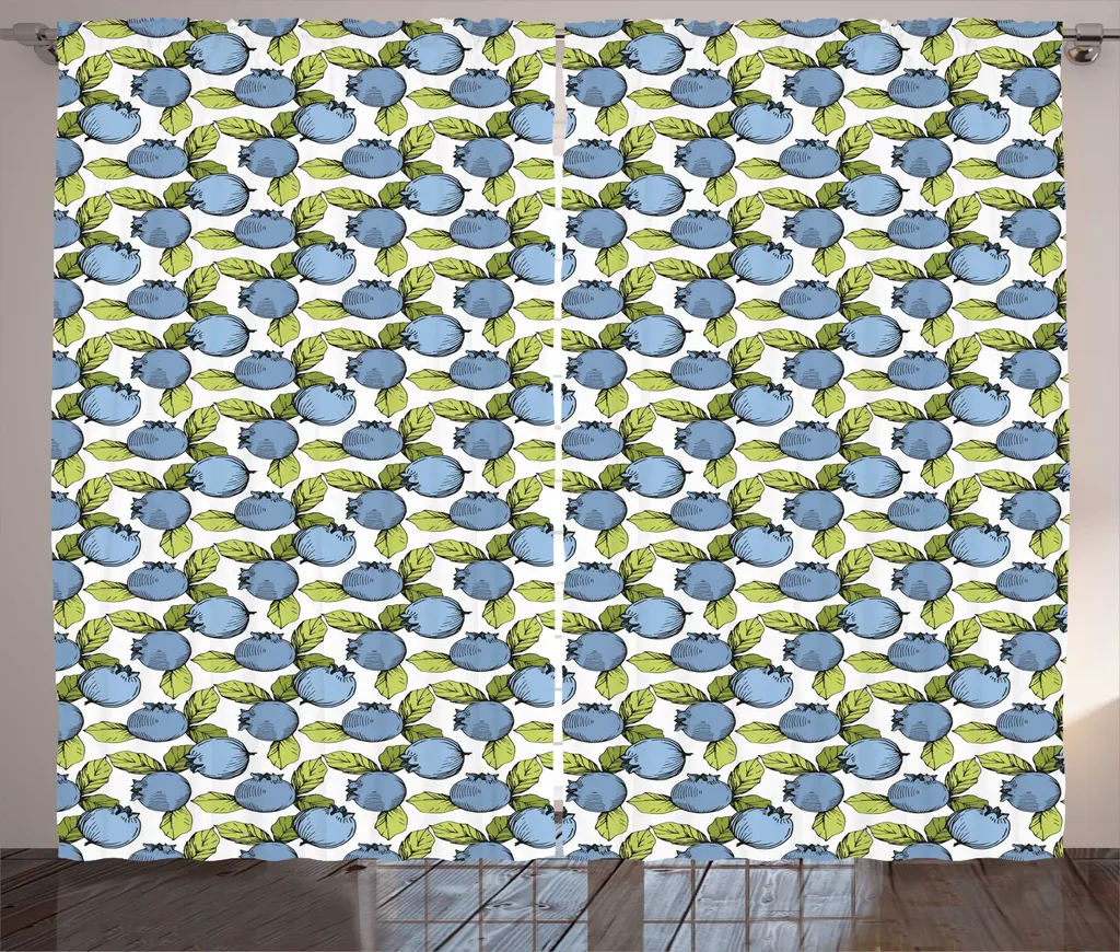 Rideau Largeur 280 cm Solution pour Baie Vitrée Motif Botanique
