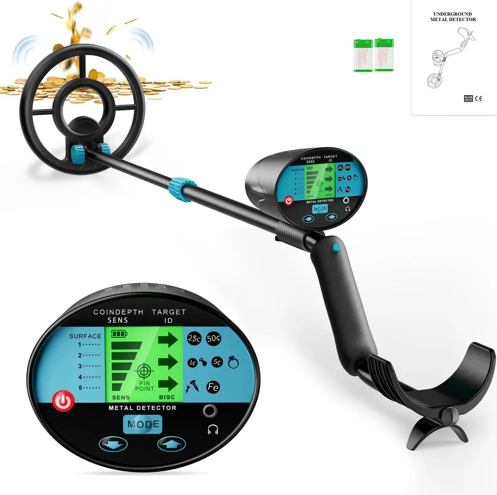 Détecteur de métaux et localisateur de métaux marron sur batterie