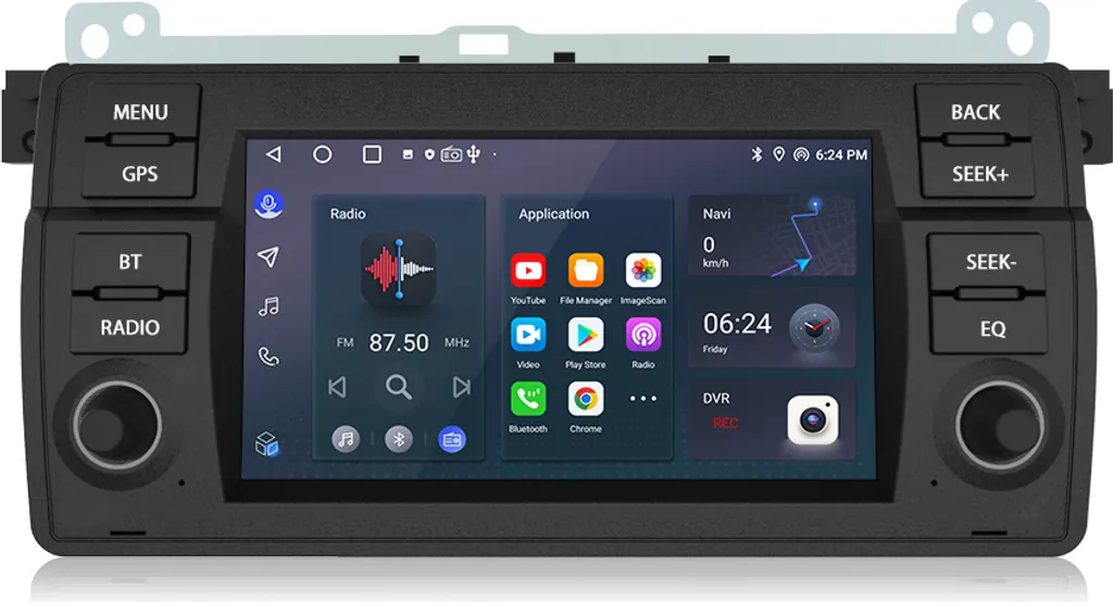 Poste Radio Navigation GPS BMW Série 3 E46 Android 14 WiFi DAB+ 8 Coeurs