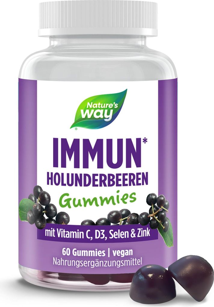 Immun Komplex Gummies zum Immunsystem stärken I 4in1 Immunformel für Erwachsene mit Vitamin C Zink Vitamin D3 und Selen – 1 Dose
