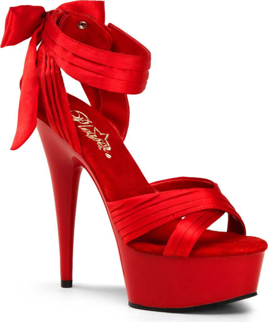 DELIGHT-668 Damen Sandale von Pleaser, Rot , EU 43, US 13