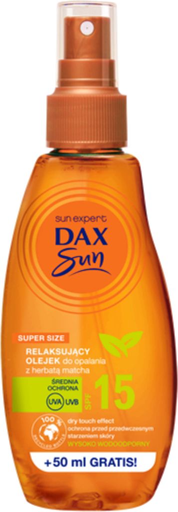 Dax Sun Entspannendes Sonnenpflegeöl mit Matcha Tee SPF15 200ml
